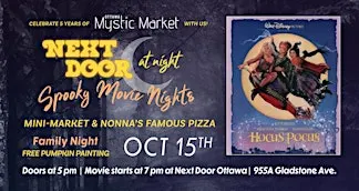 Spooky Movie Night At Next Door Ottawa 'Hocus Pocus'