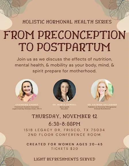 From Preconception to Postpartum