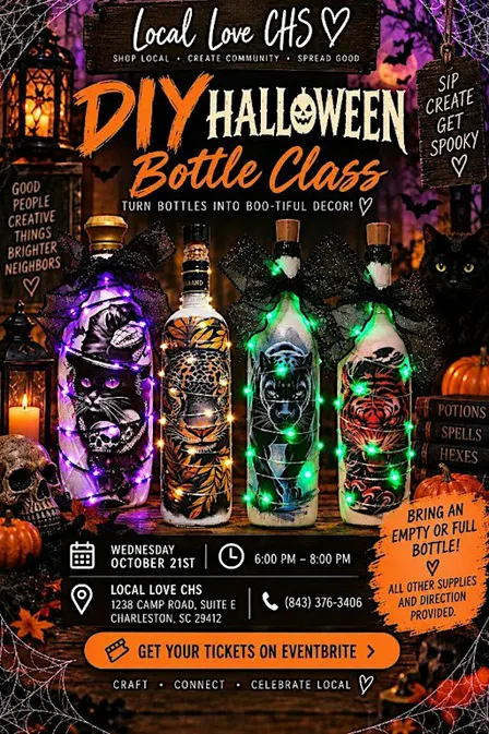 Halloween Bottle DIY at Local Love CHS