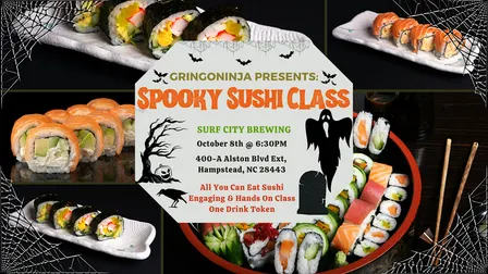 Spooky Sushi Class at Surf City Brewing
