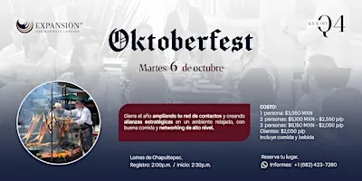 ¡Inicia el último trimestre del año en nuestro OKTOBERFEST 2026!