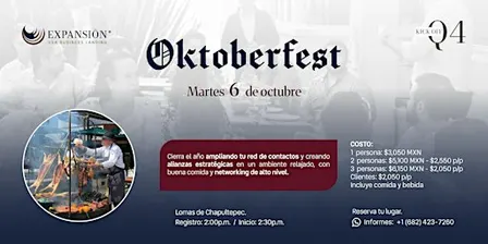 ¡Inicia el último trimestre del año en nuestro OKTOBERFEST 2026!
