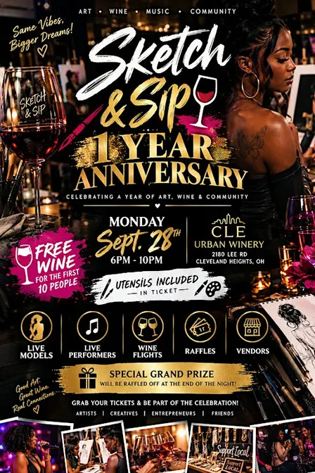 The Live Sketch & Sip 1 Year Anniversary