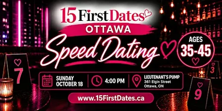 15FirstDates Ottawa Speed Dating (Age 35-45)