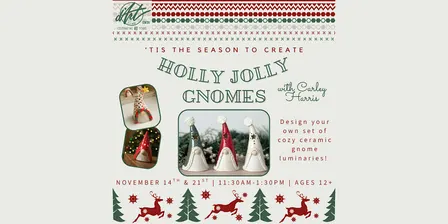 Holly Jolly Gnomes: Ceramic Luminaries