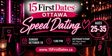 15FirstDates Ottawa Speed Dating (Age 25-35)