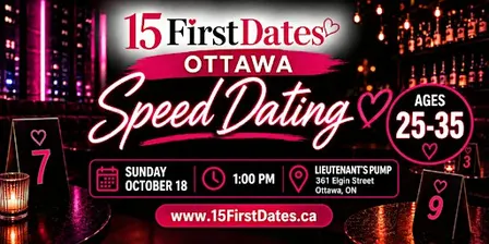 15FirstDates Ottawa Speed Dating (Age 25-35)