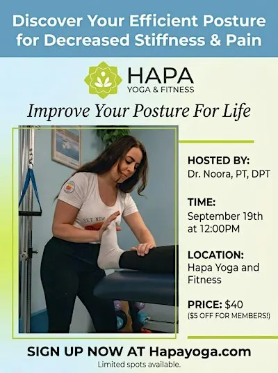 Discover Your Efficient Posture for Decreased Stiffness & Pain Dr. Noora