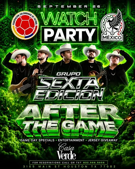 COLOMBIA  VS MEXICO  WATCH PARTY + GRUPO SEXTA EDICIÓN