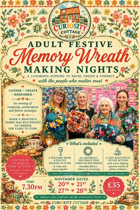 Christmas Fabric Wreath Making
