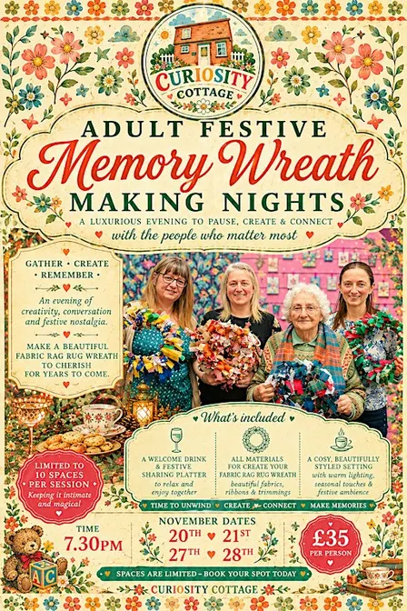 Christmas Fabric Wreath Making