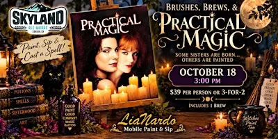 Brushes, Brews, & Practical  Magic w/LiaNardo Mobile Paint & Sip