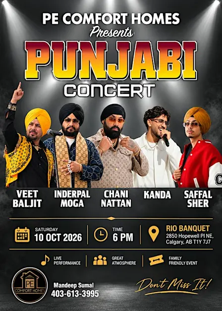 PUNJABI CONCERT 2026- Calgary's Biggest Punjabi Night