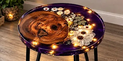 Luxury Wood & Resin End Table Workshop