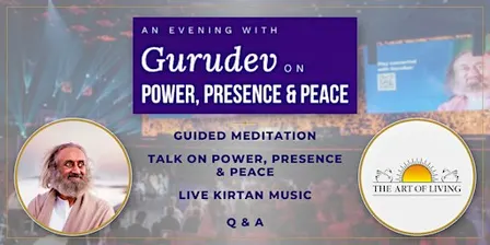 Meditation and talk by global spiritual leader Gurudev - Boston, Sep 25
