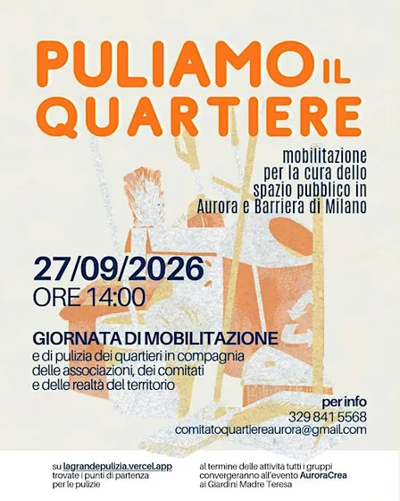 Puliamo i quartieri di Aurora e Barriera di Milano!