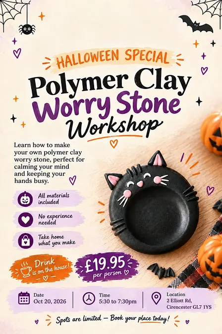 Halloween Special Polymer Clay workshop - Sip and Craft