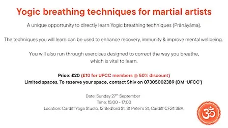 Yogic breathing techniques for Martial Artists (BJJ, Muay Thai, Boxing etc)