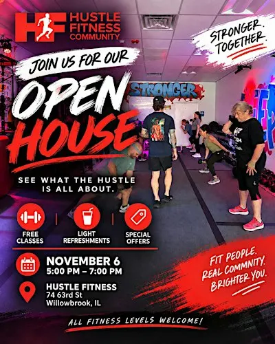 Hustle Fitness Open House | Free Workouts + Tiny Tattoo + Permanent Jewelry