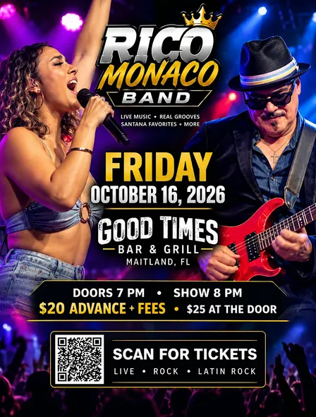 Rico Monaco Band Live at Good Times Bar & Grill