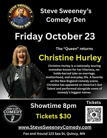 Christine Hurley at The Comedy Den