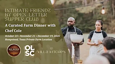 Intimate Friendz by Open Letter Supper Club
