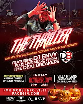 R.S.V.P. & FIRST FRIDAYS present THRILLER HALLOWEEN COSTUME BASH