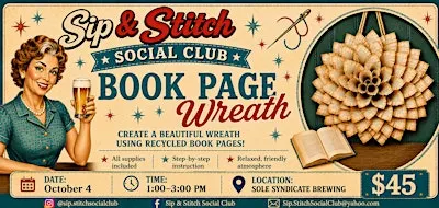Book Page Wreath Workshop