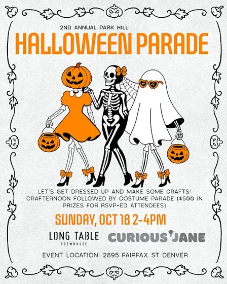 2nd Annual Park Hill Halloween Costume Parade + Crafternoon