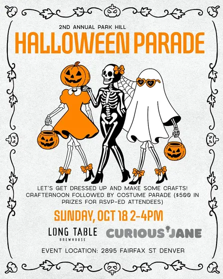 2nd Annual Park Hill Halloween Costume Parade + Crafternoon