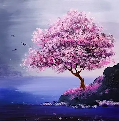 "Cherry on the Rocks" Paint & Sip
