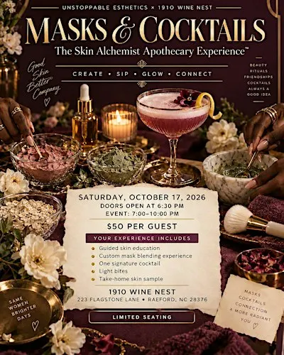 Masks & Cocktails - The Skin Alchemist Apothecary Experience