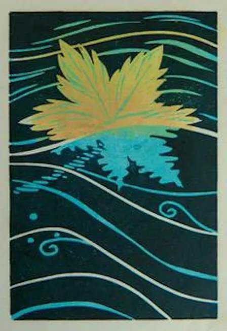 Lino-printing workshop – Reduction cut method.