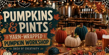 Pumpkins & Pints: Yarn-Wrapped Pumpkins at Sacred Profane Brewery