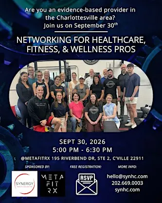 Networking for Charlottesville Healthcare, Fitness & Wellness Professionals
