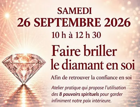 Atelier en présentiel : Faire briller le diamant en soi, 26 sept 2026, 10h