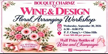 Wine and Design-bouquet arranging workshop