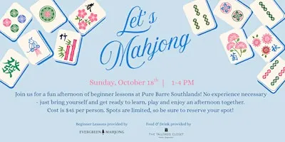 Evergreen Mahjong at Pure Barre Southlands