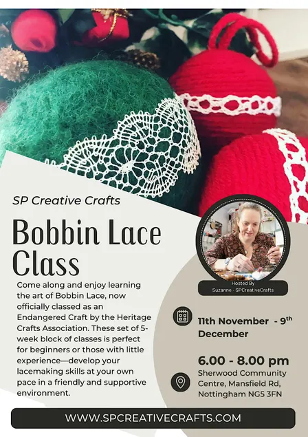 5 week bobbin lace classes