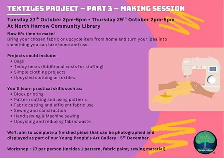 TEXTILES PROJECT - PART 3 - MAKING SESSION 1