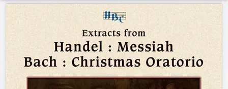 Christmas highlights from Handel's Messiah and Bach's Christmas Oratorio