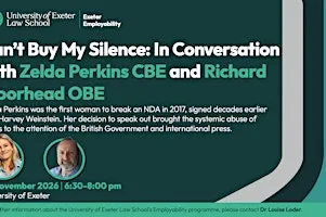 Can’t Buy My Silence: In Conversation with Zelda Perkins CBE