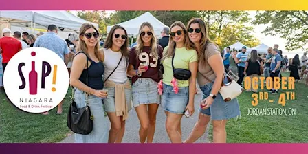 SIP Niagara Food & Drink Festival OCT 3-4 2026