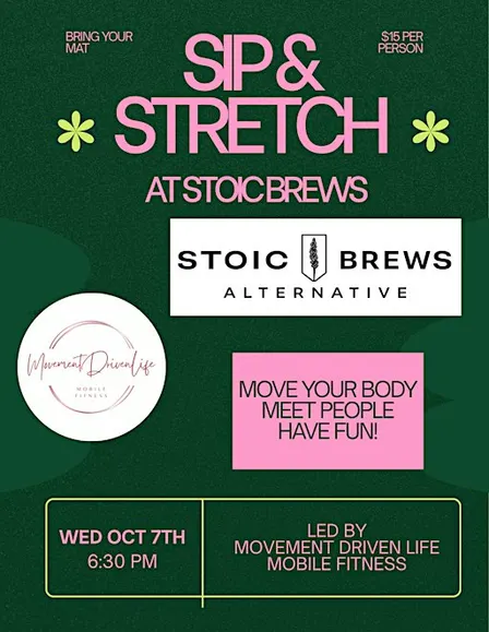 Sip & Stretch at Stoic Brews