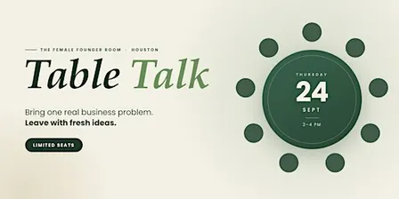 September's Female Founder Room Table Talk