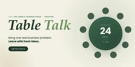 September's Female Founder Room Table Talk