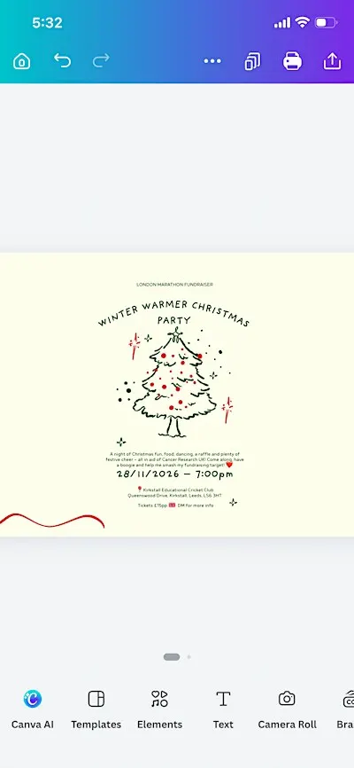 Winter Warmer Christmas Party - London Marathon Fundraiser