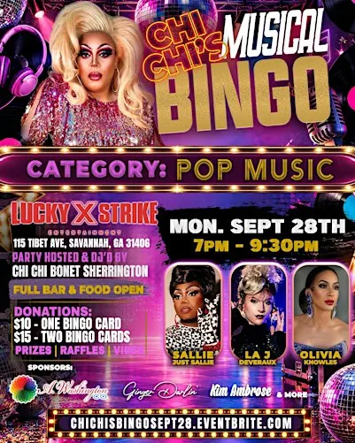 Chi Chi's Musical Bingo - Category: POP MUSIC