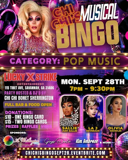 Chi Chi's Musical Bingo - Category: POP MUSIC