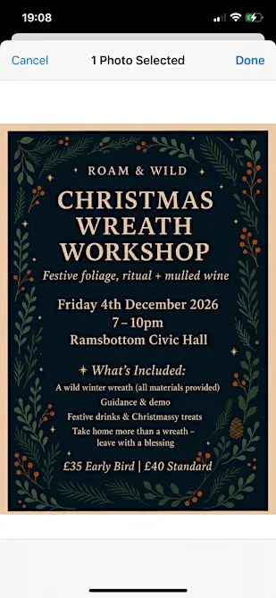 Roam & Wild: Christmas Wreath Workshop